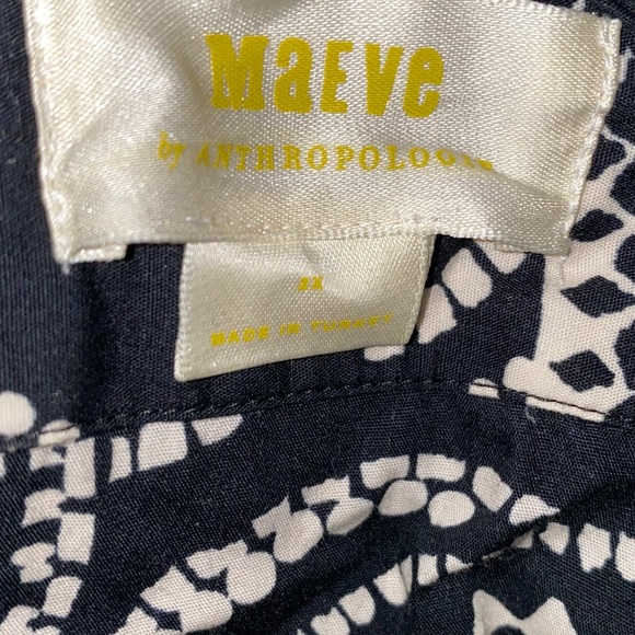 Anthropologie Maeve Bettina in Black White Print Cotton Shirt Dress 2XL   AA11 - Picture 8 of 10